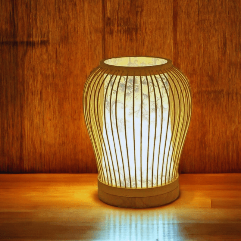 Lampe de chevet bambou lanterne – Image 2