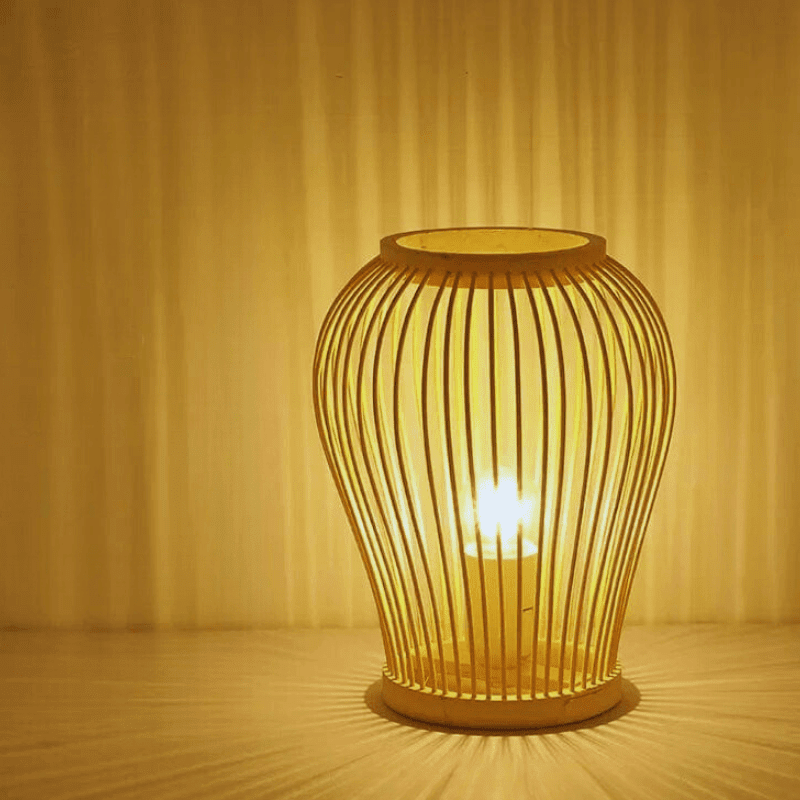 Lampe de chevet bambou lanterne