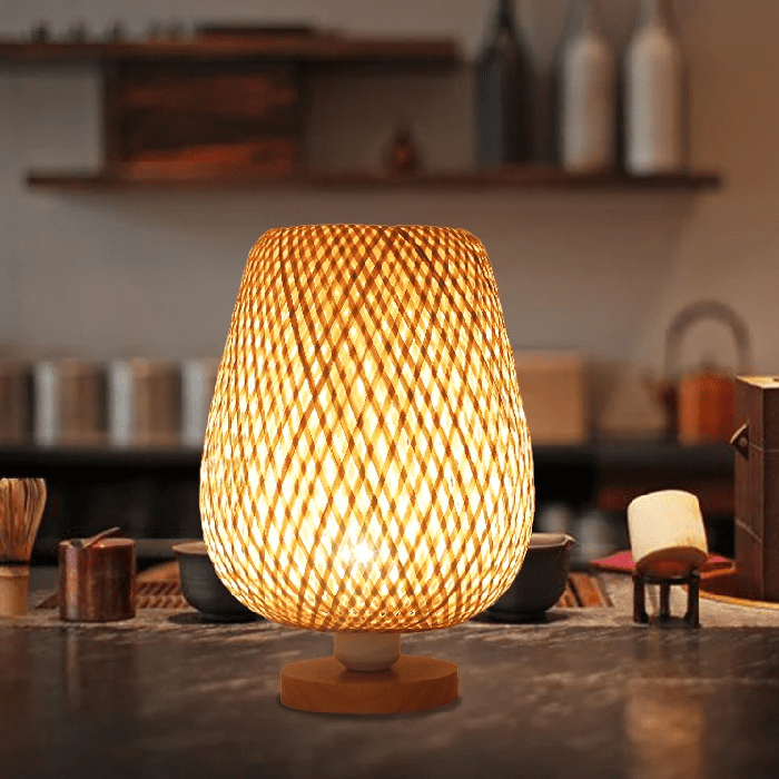 Lampe à poser bois à LED