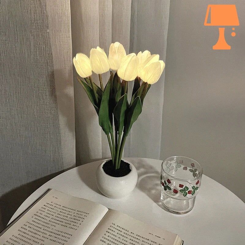 lampe_de_chevet_fleur_tulipe_jaune-6681745.jpg - Lampe de chevet de bureau