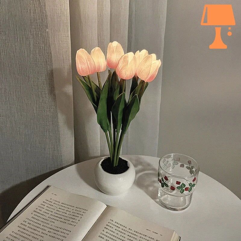 lampe_de_chevet_fleur_tulipe_rose-6681752.jpg - Lampe de chevet de bureau